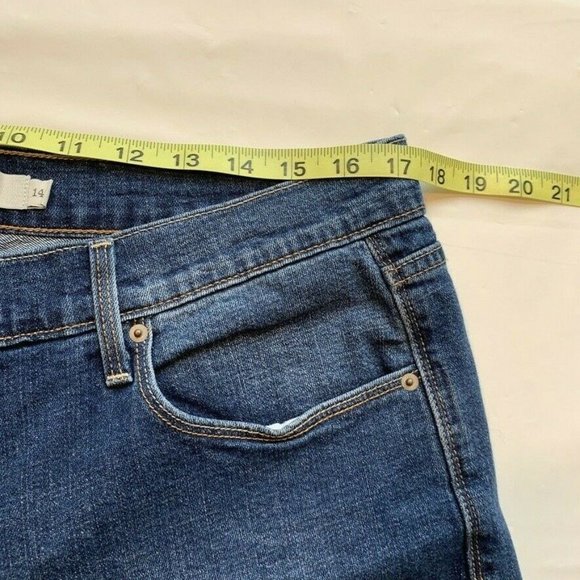 Levi's 515 Bootcut Jeans Womens 14S‎ (34x30) Stretch Dark Blue Denim Mid Rise - Picture 10 of 12